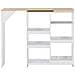 Tavolo da Bar con Scaffale Mobile Bianco 138x39x110 cm - Foto miniatura 3