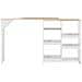 Tavolo da Bar con Scaffale Mobile Bianco 138x39x110 cm - Foto miniatura 4