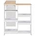 Tavolo da Bar con Scaffale Mobile Bianco 138x39x110 cm - Foto miniatura 5