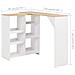 Tavolo da Bar con Scaffale Mobile Bianco 138x39x110 cm - Foto miniatura 6