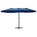 Ombrellone Da Esterni Palo In Alluminio 460x270cm Blu - Foto miniatura 8