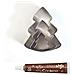 3 Mini Tagliabiscotti In Acciaio Inox Abeti + Penna Alimentare Al Cioccolato - Foto miniatura 2