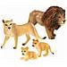 Terra Di Battat An2827z Lion Family Miniature Lion Animal Figurine For Kids 3yearsold & Up (4 Pc) Browna - Foto miniatura 1