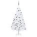 Set Albero Natale Artificiale con LED Palline Bianco 120 cm PVC - Foto miniatura 1