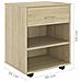 Mobiletto con Ruote Rovere Sonoma 46x36x59 cm Legno Multistrato - Foto miniatura 4