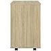 Mobiletto con Ruote Rovere Sonoma 46x36x59 cm Legno Multistrato - Foto miniatura 6