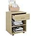 Mobiletto con Ruote Rovere Sonoma 46x36x59 cm Legno Multistrato - Foto miniatura 7