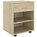 Mobiletto con Ruote Rovere Sonoma 46x36x59 cm Legno Multistrato - Foto miniatura 2