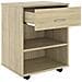 Mobiletto con Ruote Rovere Sonoma 46x36x59 cm Legno Multistrato - Foto miniatura 8