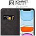 Custodia Compatibile Con Apple Iphone 11 In Oro Rosato Nero - Coperchio Protettiva Con Chiusura Magnetica, Funzione Stand E Tasca Per Le Carte - Foto miniatura 4