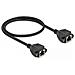 Cavo di estensione di rete S /FTP RJ45 femmina per RJ45 maschio Cat. 6A 50 cm nero - Foto miniatura 2