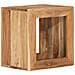 Sgabello 40 X 30 X 40 Cm Legno Massello Di Acacia - Foto miniatura 1