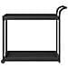 Carrello Da Bar Nero 100x45x83 Cm In Polyrattan - Foto miniatura 3