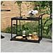 Carrello Da Bar Nero 100x45x83 Cm In Polyrattan - Foto miniatura 1