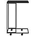 Tavolino Con Ruote Nero 40x30x63,5cm In Legno Ingegnerizzato - Foto miniatura 3