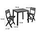 Set Salotto Da Esterno Ortisei, Set Da Giardino Con 1 Tavolo Rettangolare E 2 Sedie Pieghevoli, Set Indoor E Outdoor Da Pic Nic, 100% Made In Italy, Antracite - Foto miniatura 3