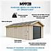 Garage Qualité Premium 21 M²- L378xl648 Cm- Garage Pour Auto, Moto, Machines De Jardinage - Construction En Panneaux Lp Smartside - M992b - Foto miniatura 3