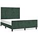 Giroletto Senza Materasso Verde Scuro 140x190 Cm In Velluto - Foto miniatura 2