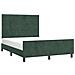 Giroletto Senza Materasso Verde Scuro 140x190 Cm In Velluto - Foto miniatura 3