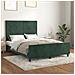 Giroletto Senza Materasso Verde Scuro 140x190 Cm In Velluto - Foto miniatura 1