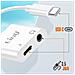 Adattatore Di Ricarica Usb-c Power Delivery E Audio Jack 3,5mm, Bianco - Foto miniatura 2