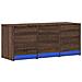 Mobile Porta TV con LED Rovere Marrone 97x34x40 cm Truciolato - Foto miniatura 2