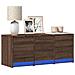 Mobile Porta TV con LED Rovere Marrone 97x34x40 cm Truciolato - Foto miniatura 3