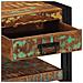 Tavolino Salotto Multicolore 90x50x38cm Legno Massello Recupero - Foto miniatura 6