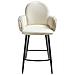 Set Di 2 Sedie Alte Amity Tessuto Beige Chiaro - Foto miniatura 4