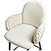 Set Di 2 Sedie Alte Amity Tessuto Beige Chiaro - Foto miniatura 6