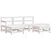 Set Salotto Da Giardino 6 Pz Bianco In Legno Massello Di Pino - Foto miniatura 2