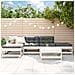 Set Salotto Da Giardino 6 Pz Bianco In Legno Massello Di Pino - Foto miniatura 1