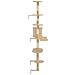 Lusso Casadino -  Albero Per Gatti Con Tiragraffi In Sisal Da Parete 194 Cm Beige - Foto miniatura 4