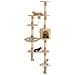 Lusso Casadino -  Albero Per Gatti Con Tiragraffi In Sisal Da Parete 194 Cm Beige - Foto miniatura 8
