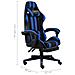 Lusso Casadino -  Sedia Da Gaming Con Poggiapiedi Blu E Nera In Similpelle - Foto miniatura 6