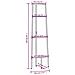 Scaffale Angolare A 4 Ripiani Marrone Scuro E Nero 45,5x31,5x150 Cm - Foto miniatura 7