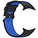 Cinturino Bicolore In Silicone Samsung Watch Ultra 24mm Black+blue - Foto miniatura 4