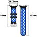 Cinturino Bicolore In Silicone Samsung Watch Ultra 24mm Black+blue - Foto miniatura 5