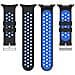 Cinturino Bicolore In Silicone Samsung Watch Ultra 24mm Black+blue - Foto miniatura 6