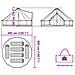 Tenda Familiare Tipi per 6 Persone Blu Impermeabile - Foto miniatura 10