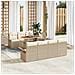 Set di Sofà da Giardino da 8 Pezzi con Cuscini Beige in Rattan,  Sofà da Giardino a 2 Posti con Ripostiglio e Cuscini Beige in Rattan - Foto miniatura 2