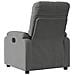Poltrona Reclinabile Grigio Scuro in Tessuto di Microfibra - Foto miniatura 3