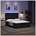 Struttura Letto Pouf con Materasso Nero 140x190 cm in Tessuto - Foto miniatura 3