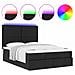 Struttura Letto Pouf con Materasso Nero 140x190 cm in Tessuto - Foto miniatura 5