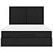 Struttura Letto Pouf con Materasso Nero 140x190 cm in Tessuto - Foto miniatura 8