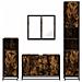 Set Mobili da Bagno 4 pz Rovere Fumo in Legno Multistrato - Foto miniatura 5