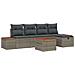 Set Divano da Giardino 6 pcs Grigio 55 x 62 x 69 cm Poly Rattan - Foto miniatura 1