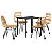 Set da Pranzo per Giardino 5 pcs Marrone Poly Rattan - Foto miniatura 1