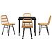 Set da Pranzo per Giardino 5 pcs Marrone Poly Rattan - Foto miniatura 7