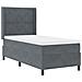 Letto con Box Springs LED e Materasso Grigio scuro 90 x 190 cm - Foto miniatura 1